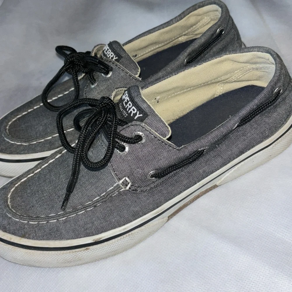 Sperry Slip On Loafer Water Boat Shoes Gray Mens Size 7.5 Good Condition